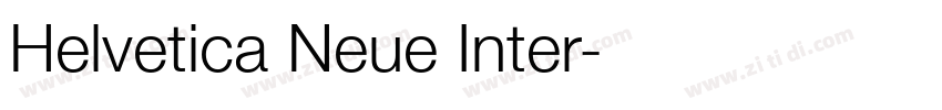 Helvetica Neue Inter字体转换